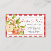 Gingham Apple of Our Eye Baby Shower Book for Baby エンクロージャーカード (正面)