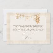 Gingham Baby is Brewing Coffee Baby Shower サンキューカード (裏面)