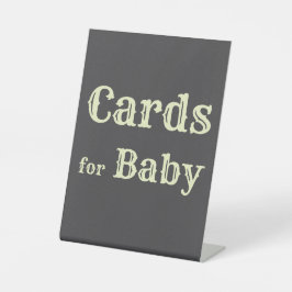 Gingham baby shower Cards for Baby sign 台座サイン