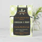 Gingham Baby Shower Is on the Grill baby shower 招待状 (スタンド正面)