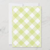 Gingham Baby Shower Is on the Grill baby shower 招待状 (裏面)