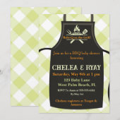 Gingham Baby Shower Is on the Grill baby shower  招待状 (正面/裏面)