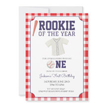 Gingham Baseball 1st Birthday