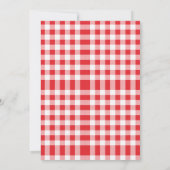 Gingham Baseball 1st Birthday 招待状 (裏面)