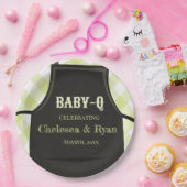 Gingham Bbq Baby shower  ペーパープレート (パーティー)