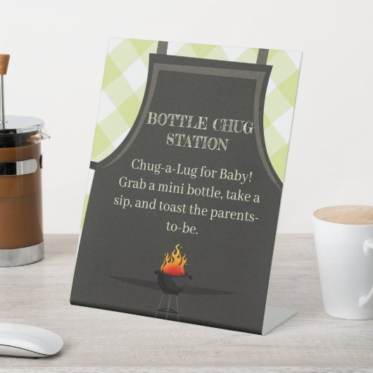 Gingham Bbq Baby shower  台座サイン (インサイチュ)