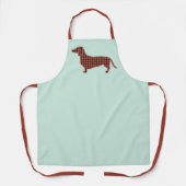 Gingham Black and Tan Dachshundプロフィール – Mint エプロン (正面)