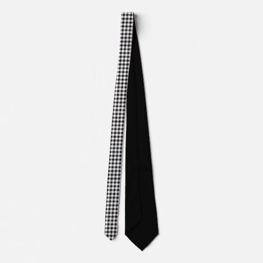 Gingham Black White Classic Tie ネクタイ (裏面)