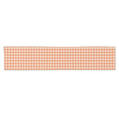 Gingham Charm Orange ショートテーブルランナー (横)