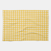 Gingham Charm Yellow キッチンタオル (横)
