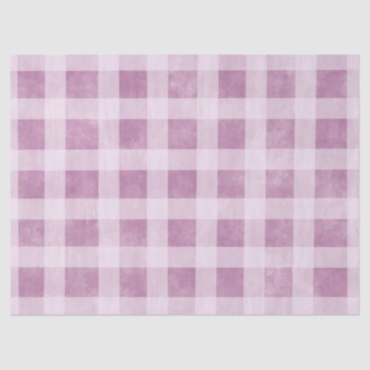 Gingham Checks Dusty Pink White Pattern Decoupage 薄葉紙 (正面)