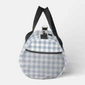 Gingham Coastal Preppy Check Blue White Monogram ダッフルバッグ (右)