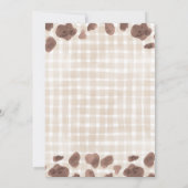 Gingham Cowboy is on the Way Baby Shower  招待状 (裏面)