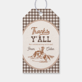 Gingham Cowboy Thank You Tag ギフトタグ