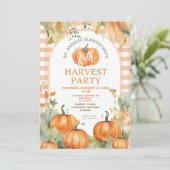 Gingham Fall Festival Invitation Harvest Party 招待状 (スタンド正面)