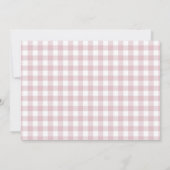 Gingham Halloween Ghost Girl Baby Shower Photo 招待状 (裏面)