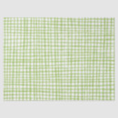 Gingham Hand-Drawn Modern Cute Green White Preppy 薄葉紙 (正面)