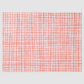 Gingham Hand-Drawn Modern Cute Red White Preppy 薄葉紙 (正面)