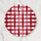 Gingham Huggies Chuggies Beer Diaper Baby Shower フェイバータグ (裏面)