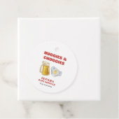 Gingham Huggies Chuggies Beer Diaper Baby Shower フェイバータグ (インサイチュ)