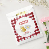 Gingham Huggies Chuggies Beer Diaper Baby Shower  フェイバーバッグ (封をした状態)