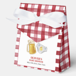 Gingham Huggies Chuggies Beer Diaper Baby Shower フェイバーボックス