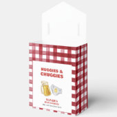 Gingham Huggies Chuggies Beer Diaper Baby Shower フェイバーボックス (見開き)