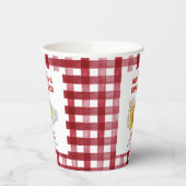 Gingham Huggies Chuggies Beer Diaper Baby Shower  紙コップ (左)