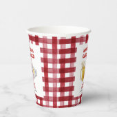 Gingham Huggies Chuggies Beer Diaper Baby Shower  紙コップ (右)