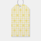 Gingham Lemon Citrus Themed Baby Shower ギフトタグ (裏面)