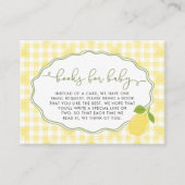 Gingham Lemon Citrus Themed Books for Baby エンクロージャーカード (正面)