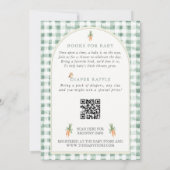 Gingham Locally Grown Baby Clothesline Baby Shower 招待状 (裏面)