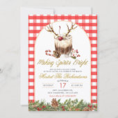 Gingham Making Spirits Bright Christmas Cokctail 招待状 (正面)