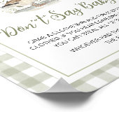 Gingham Mallard Duck Baby Don't Say Baby Sign ポスター (角)