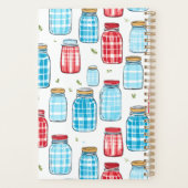 Gingham Mason Jar Pattern – Country Kitchen Charm プランナー手帳 (裏面)