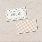 Gingham Neutral Diaper Raffle Tickets Baby Shower エンクロージャーカード