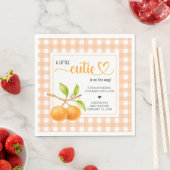 Gingham Orange Baby Shower スタンダードランチョンナプキン (インサイチュ)