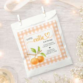 Gingham Orange Baby Shower フェイバーバッグ