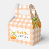 Gingham Orange Baby Shower フェイバーボックス (裏面サイド)