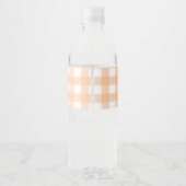 Gingham Orange Baby Shower ペットボトルラベル (裏面)