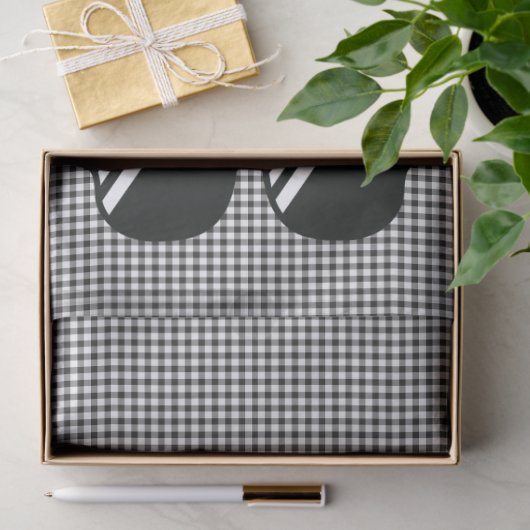 Gingham Pattern Black White Cool Sunglasses Fun 薄葉紙 (ギフト)