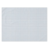Gingham Pattern Coastal Checkered White Muted Blue テーブルクロス (正面(横))
