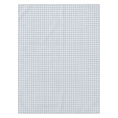 Gingham Pattern Coastal Checkered White Muted Blue テーブルクロス (正面)