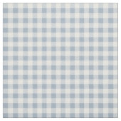 Gingham Pattern Coastal Checkered White Muted Blue ファブリック (見本)