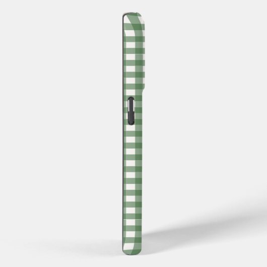 Gingham Pattern in Green with Name Case-Mate iPhoneケース (裏面 / 右)