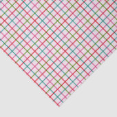 Gingham Pattern in Pink, Red, Green and Turquoise 薄葉紙 (詳細)
