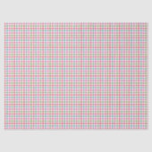 Gingham Pattern in Pink, Red, Green and Turquoise 薄葉紙 (正面)