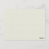 Gingham Peter the Rabbit Twins Baby Shower Budget ポストカード (裏面)