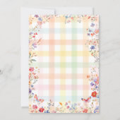 Gingham Pink Wildflower Easter Egg Hunt and Brunch 招待状 (裏面)