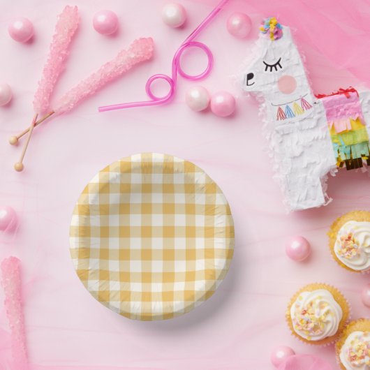 Gingham Plaid Bowls ペーパーボウル (パーティー)